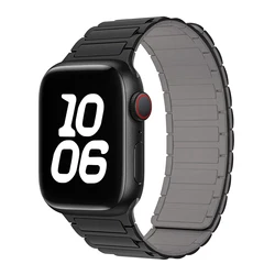 Elegant Silicone Magnetic Loop Bracelet - S11 - 42mm (12 black cray)