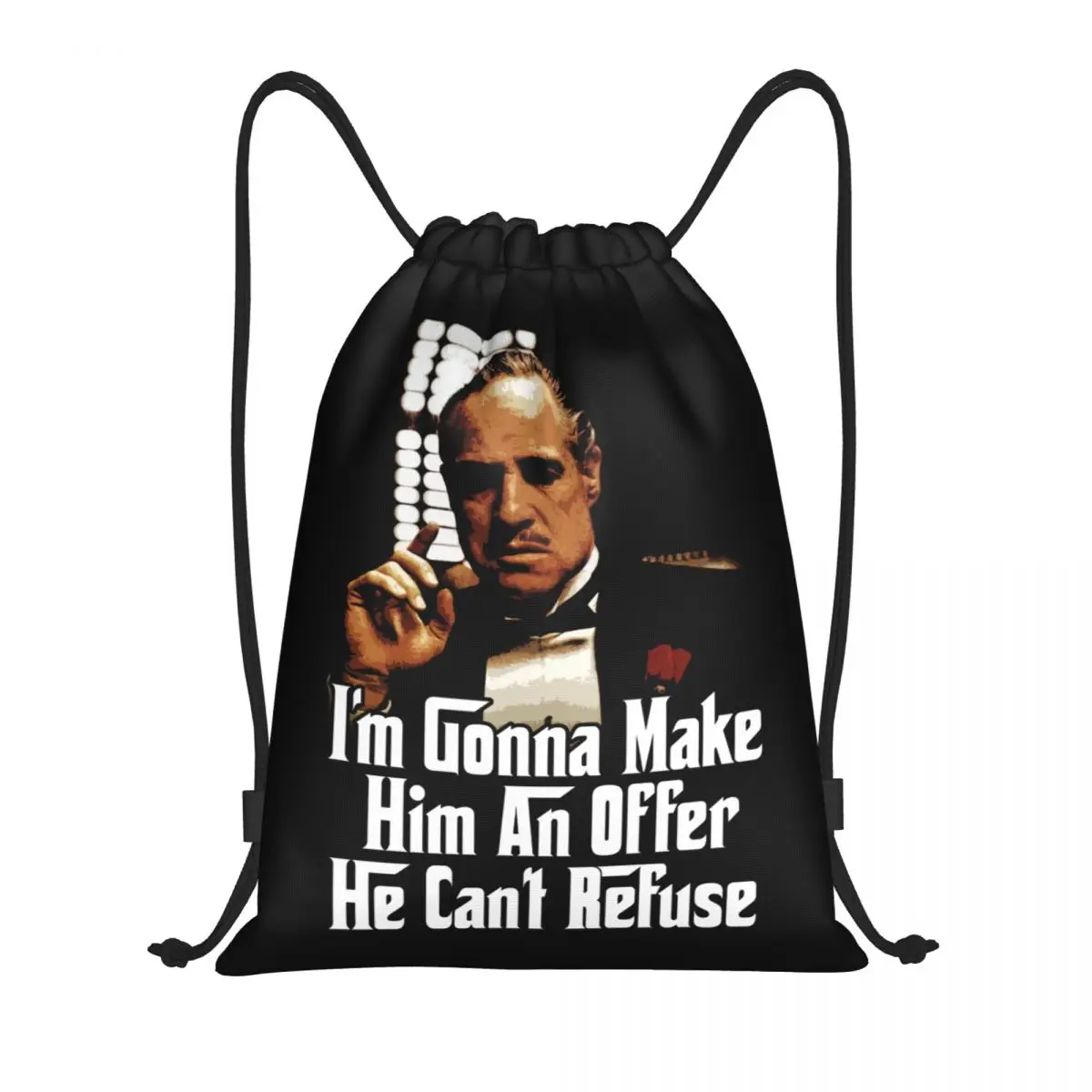 

The Godfather Drawstring Backpack Sports Gym Bag for Men Women Gangster Movie Training Sackpack