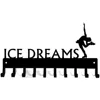 Ice Dreams Figure Skating Medal Hanger Rack - 14.5" with 10 Hooks: Metal Wall Art Display for Showcasing Achievements 6