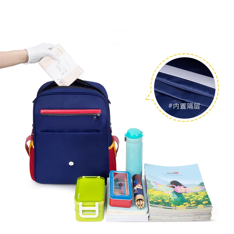 1-3 Grade Multifunctional Spine Protection and Load Reduction Schoolbag Boys and Girls 3 In 1 Waterproof Schoolbag