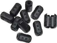 10Pcs 3.5/5/7/9/13/15mm Ring Core Ferrite Bead Clamp Choke Coil EMI RFI Noise Filter Clip Snap Cable for Black Magnetic Snap-on 4