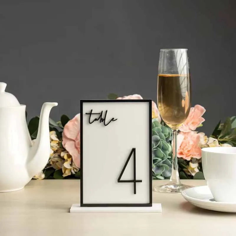 Gold Table Numbers Acrylic Table Numbers Wedding Centerpieces Luxury Decor Wedding numbers Reception