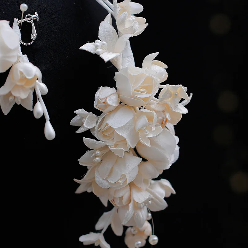 Korean-style bride flower tassel hair hoop garland beautiful exquisite versatile studio photo wedding accessories