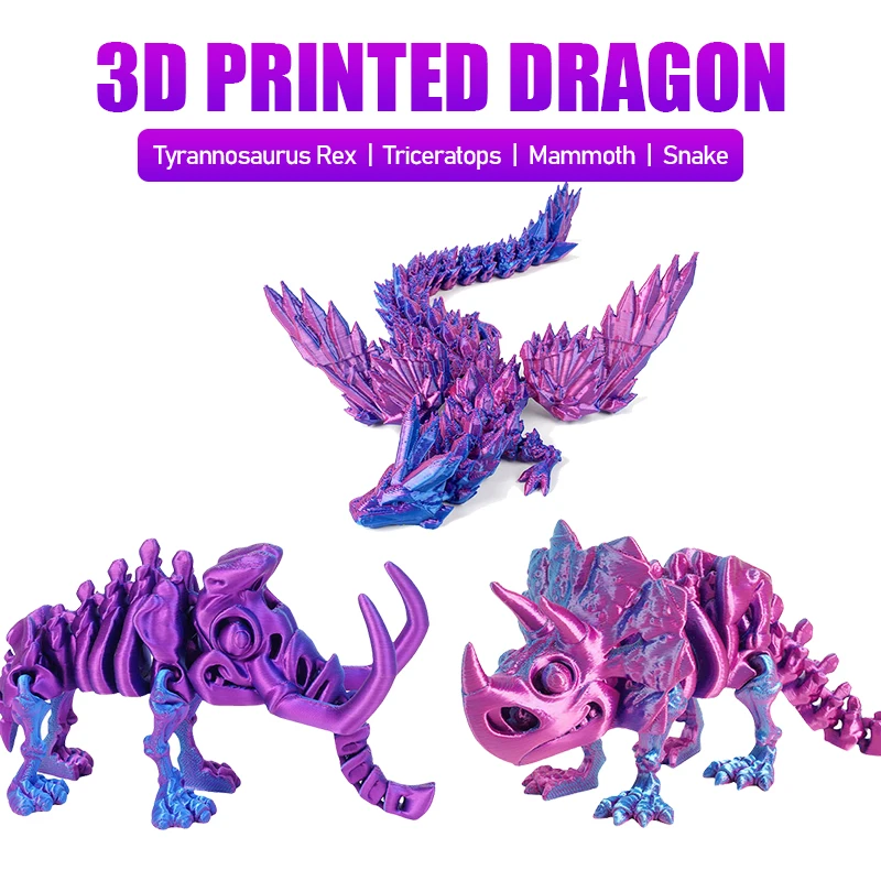 Realistic 3D Printed Movable Tyrannosaurus Rex Dinosaur Model - Decorative Desktop Piece & Unique Birthday Gift