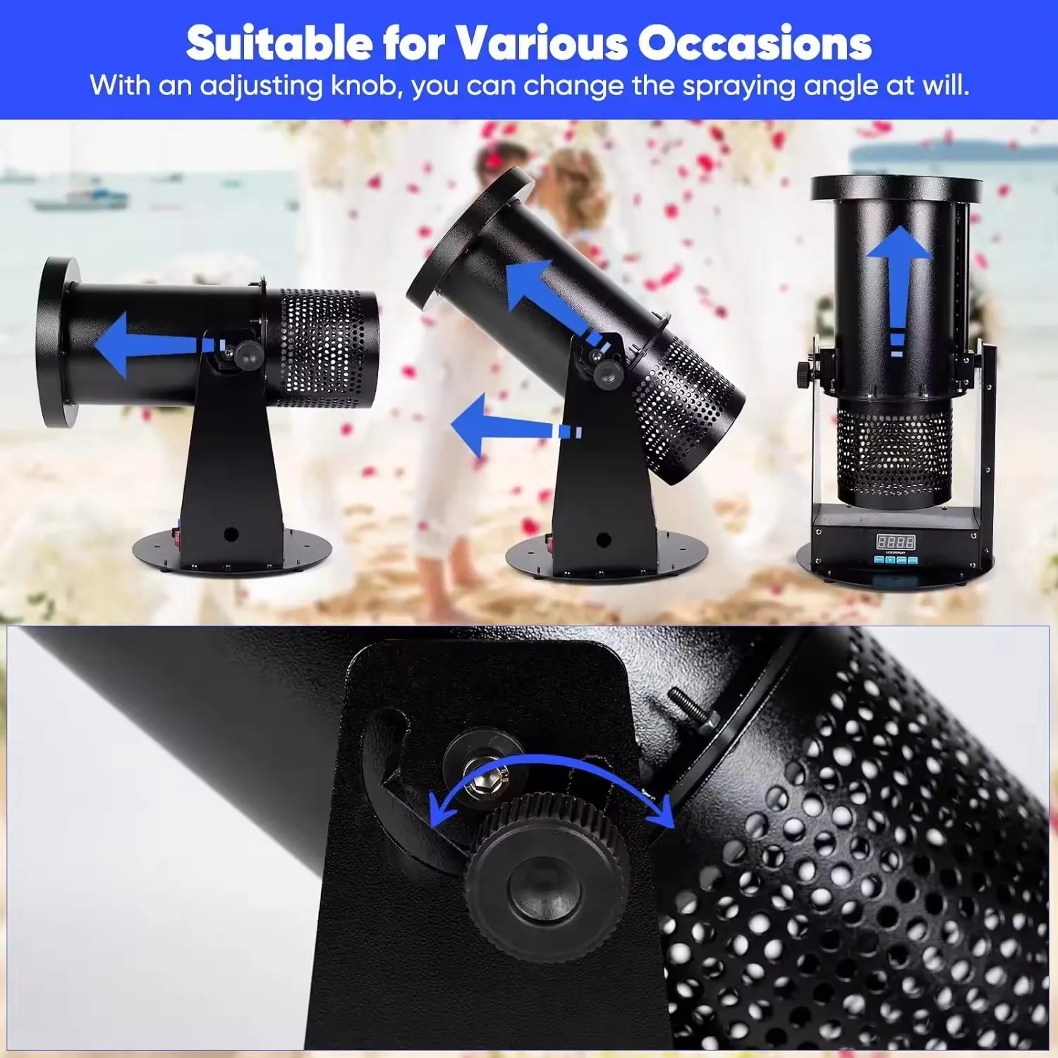 High Quality 1500W LED Electric Confetti Blower Machine Professional Confetti Ca