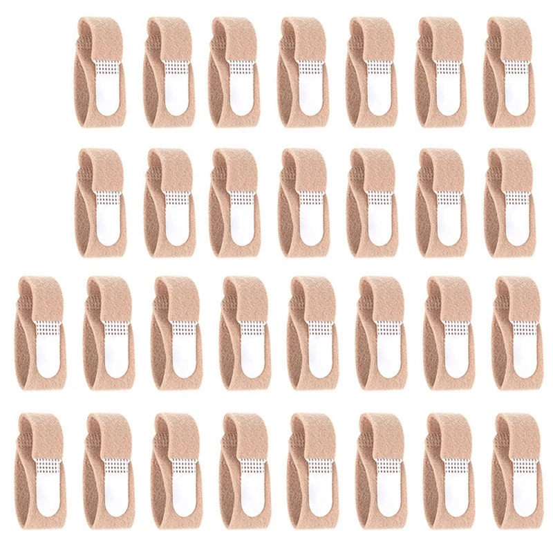 

30 Pcs Broken Toe Wraps Cushioned Bandages Hammer Toe Separator Splints Finger Straightener For Hammer Toes,Crooked Toes