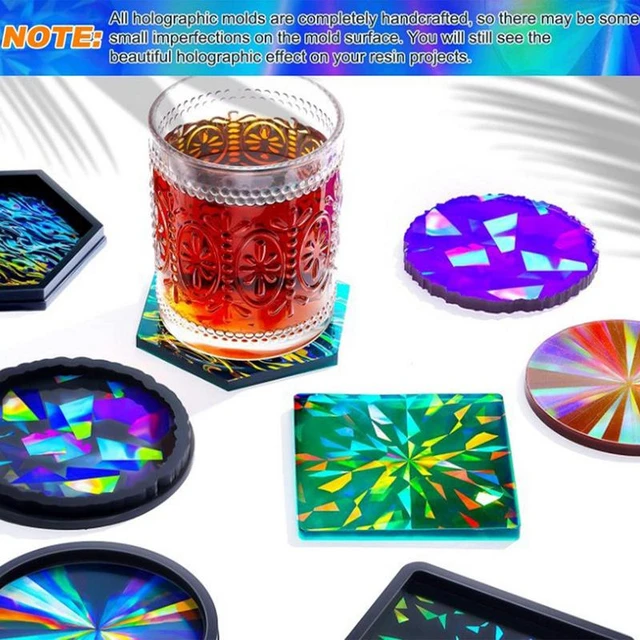 Holographic Light Shadow Coaster Molds Resin Epoxy Christmas Ball Silicone  Mold Epoxy Resin Making Tray Molds DIY Art Crafts - AliExpress