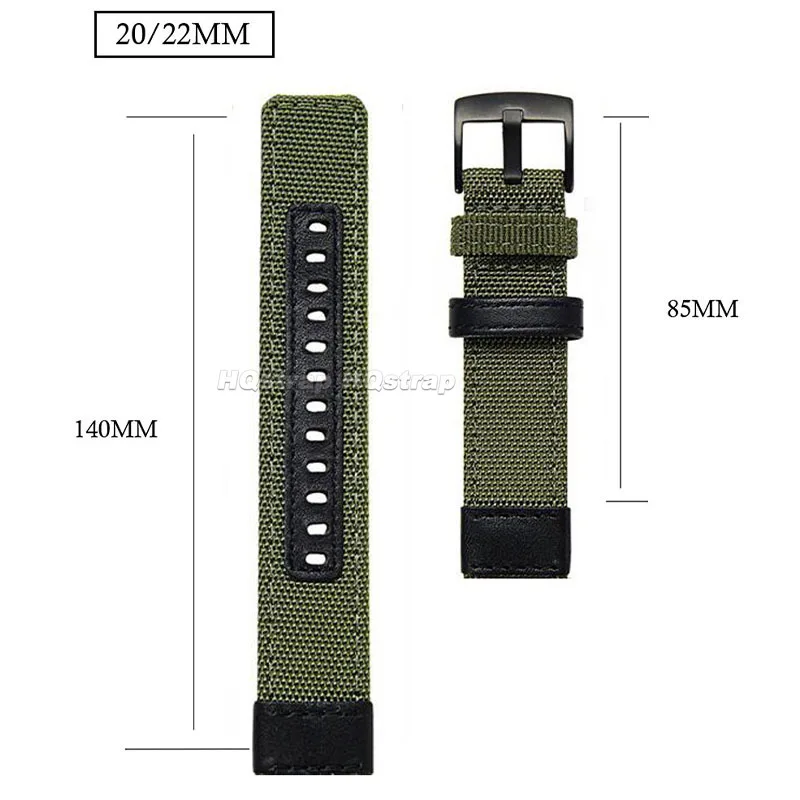 Comfortable Nylon Canvas Sport Strap with Quick Release Mechanism