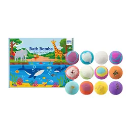 Deluxe Bath Fizzers Gift Set: Moisturizing & Colorful Foam with Hidden Surprises - 12 Pieces (12pcs Boxed)