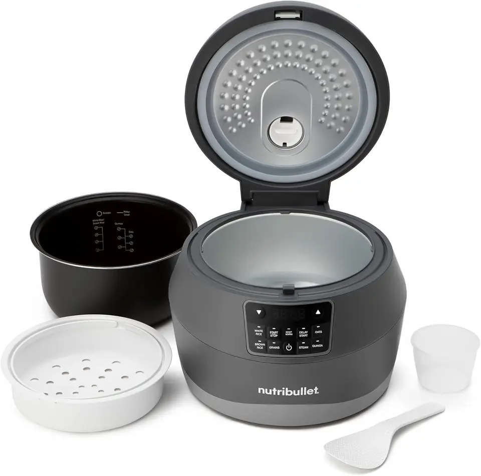 Versatile EveryGrain Cooker with Steaming Basket