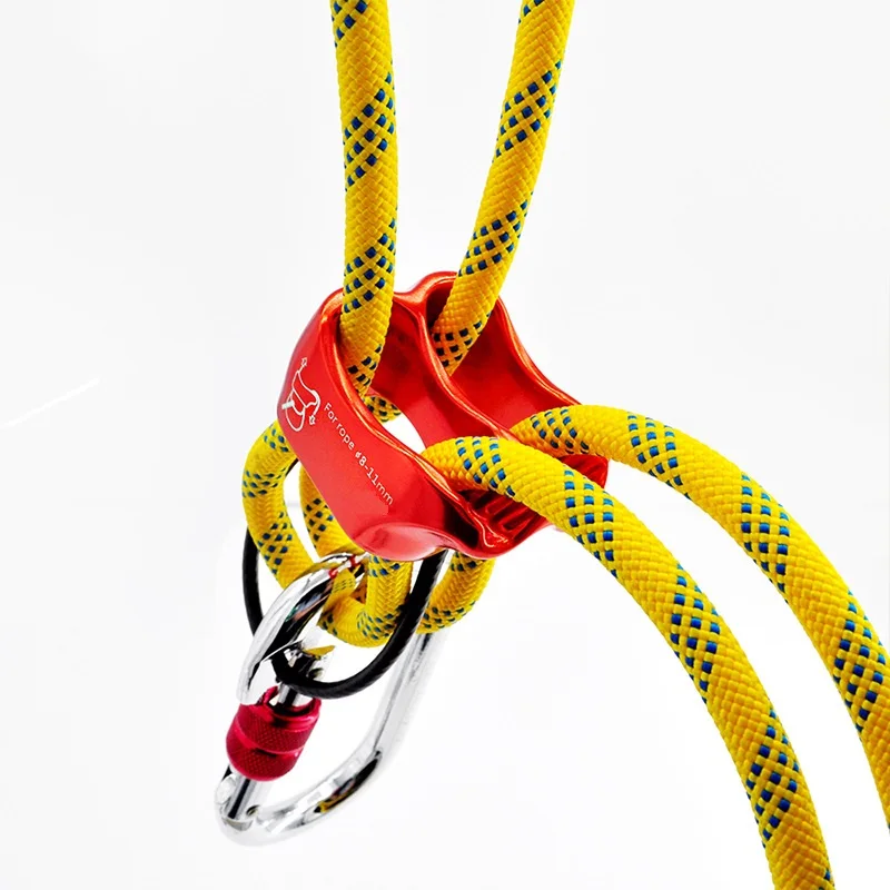 Rock Climbing ATC Descender Aluminum 25kN Indoor Climbing Wall Protector Outdoor Descend Mountaineering Rigging Equipment