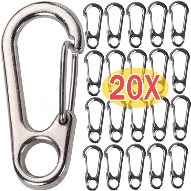 20pcs/set Small Lobster Clasp Buckle Classic Key Chain for Outdoor Backpack  Bag