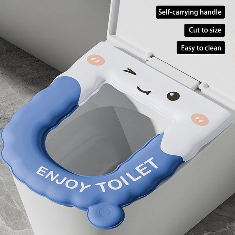 【ZYAA-1】Reusable Waterproof Toilet Seat Cover Washable Cover Pads Non-Slip Toilet Seat Cover Bathroom Accessories
