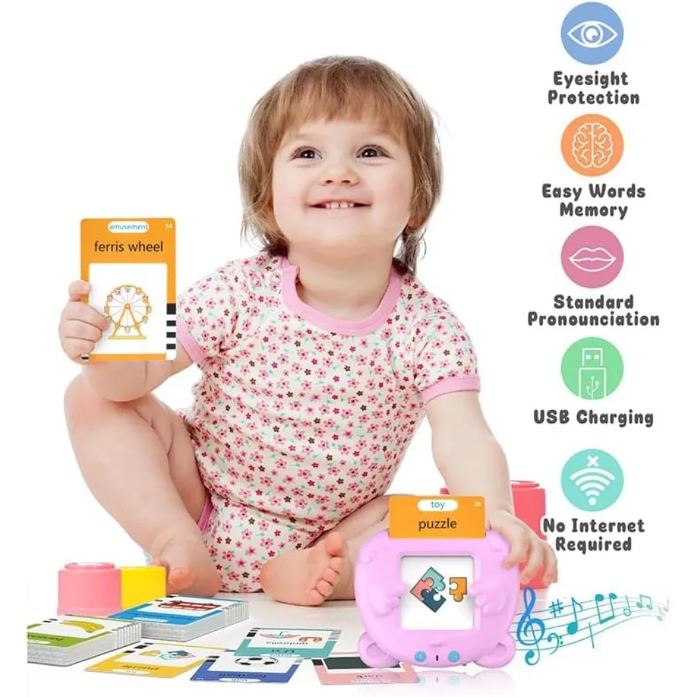 Toddler Toys for Boys Girls Autism Sensory Toys Learning Montessori Toys Speech Therapy Toys 224 Sight Words Talking Flash Cards 3