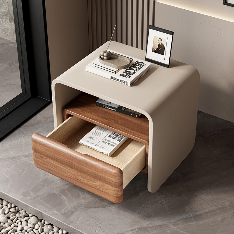 Nordic Luxury Night Table Aesthetic Trendy Storage Design Nightstand Unique Glamour Mesas Noches Dormitorio Bedroom Furniture