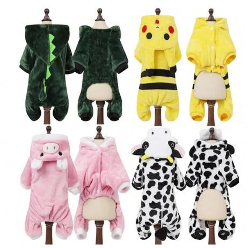 

Warm Fleece Dogs Jumpsuits Pet Clothing for Small Dogs Puppy Cats Hoodies Chihuahua Yorkshire Costume Coats
