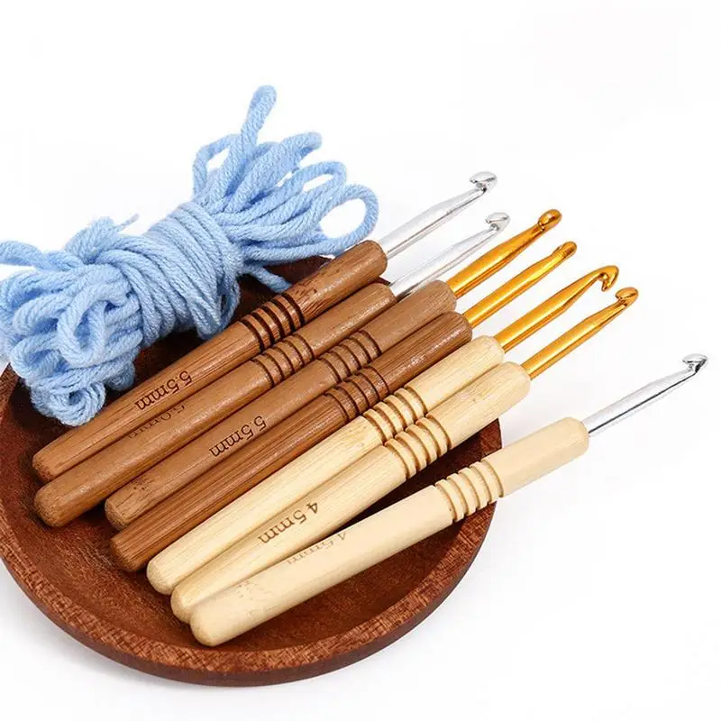 Crochet Hooks 9X Ergonomic Knitting Yarn Crocheting Needles Weave Yarn Knitting Needles Kit for Beginners Crocheters Knitters