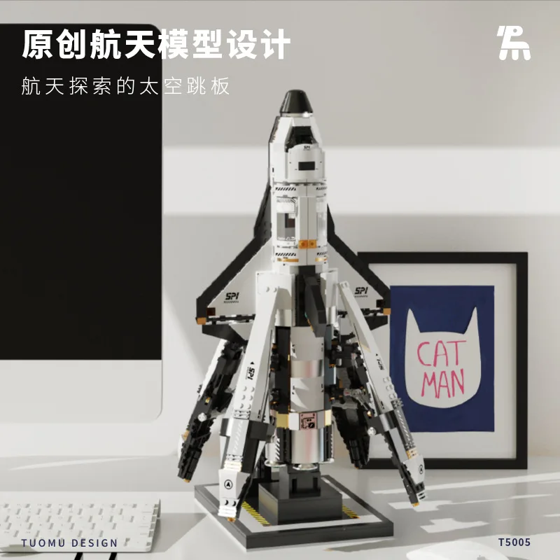 1274Pcs Creative Aviation Rocket Building Blocks Assemblaggio Moc Cosmic Shuttle Bricks Model Toys For Boys Set Regalo Di Compleanno