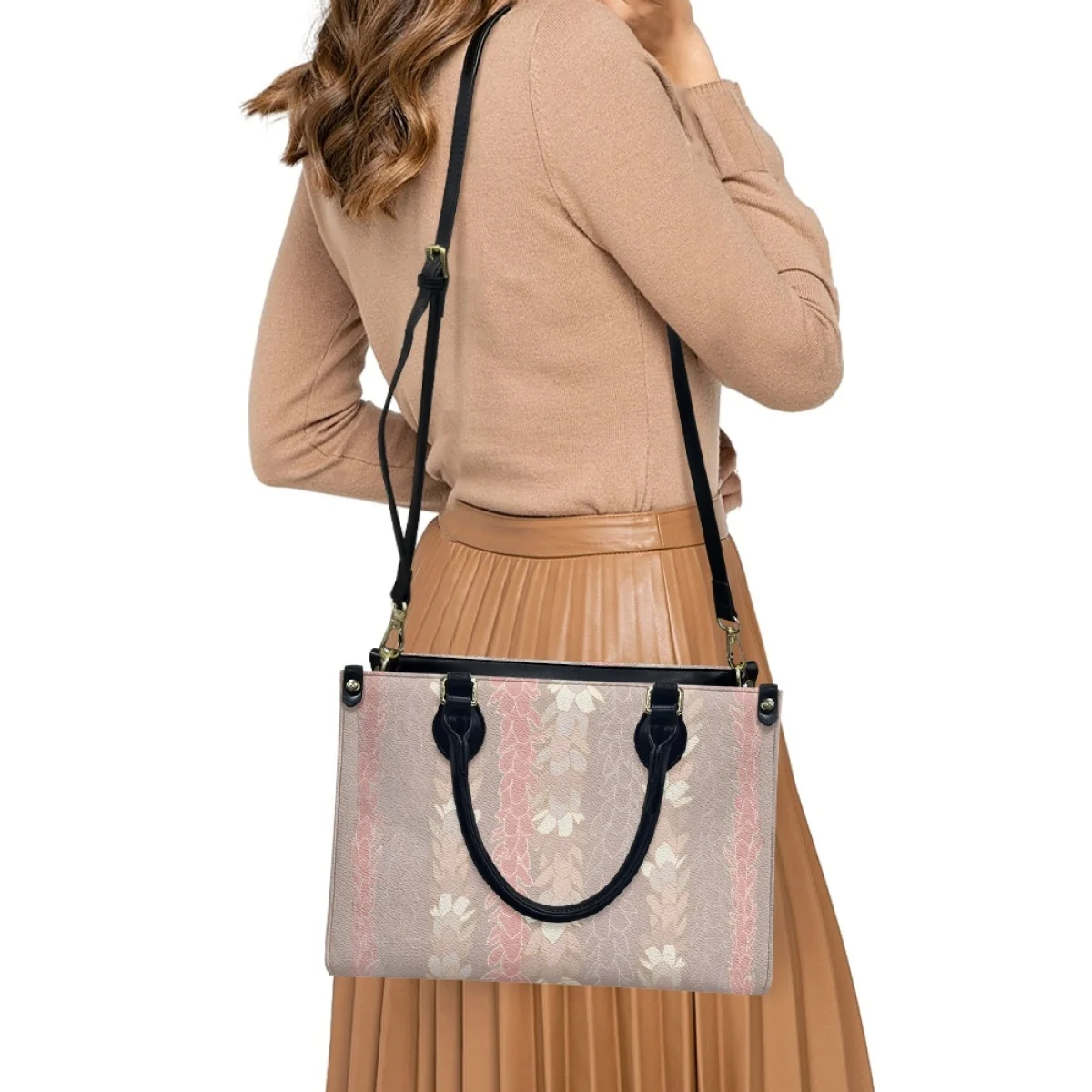Puakenikeni Lei Handbags for Women 2024 Drop Ship Hawaii Luxury PU Leather Female Shoulder Bags Totes Large Capacity Bolsa Mujer