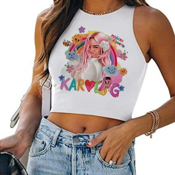 Karol G Heart Crop Tops Women Manana Sera Bonito Cropped Tee Shirt Tomorrow Will Be Nice Graphic T-shirt Funny Y2k TShirt Female 1
