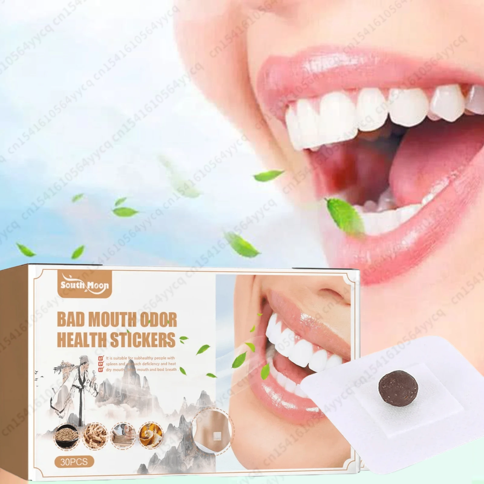 

30pcs Mouth Freshener Patch Remove Bad Breath Oral Odor Treatment Stickers Dry Mouth Bitter Fresh Breath Health Care Plaster
