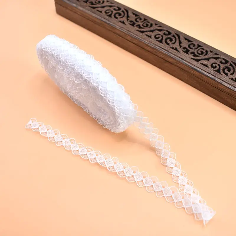 10yards Lace Fabric Ribbon 14mm African Lace Fabric Cotton Trim DIY Embroidered Sewing Wedding Decoration lace fabric,lace ribbon,lace sewing supplies,lace sewing accessories,lace decoration,lace accessories,lace garment accessories