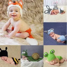 

8 Model Optional Crochet Knitted Newborn Photography Props Photo Accessories Baby Costume Boys Girls Photographie Clothes