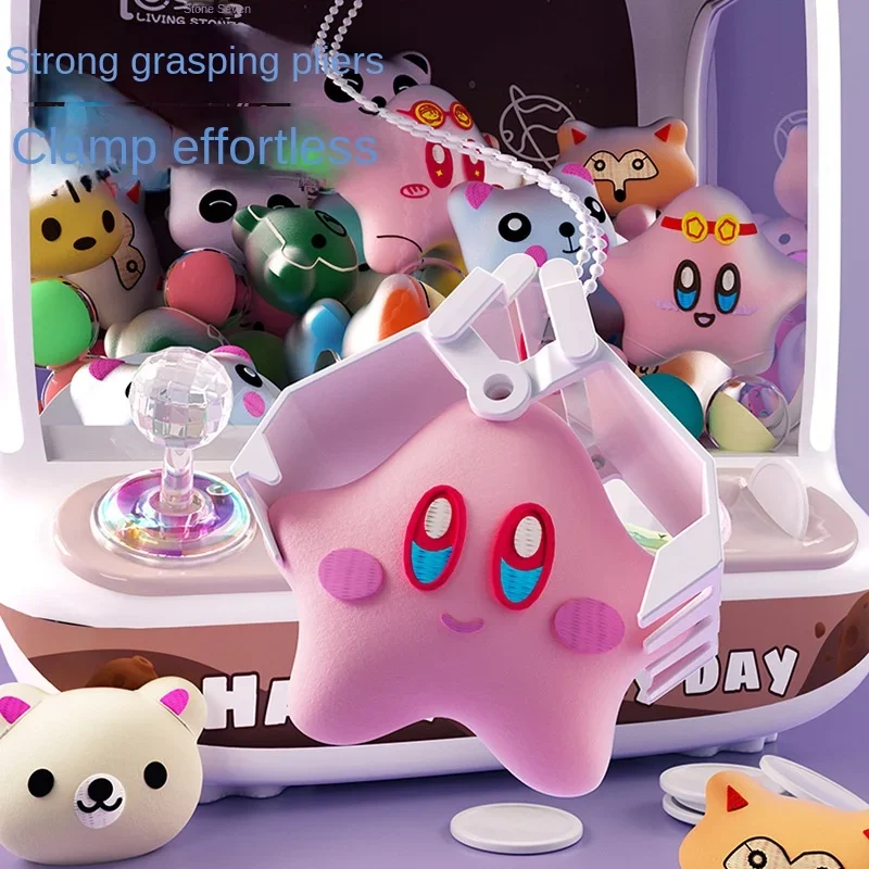 Claw Catch Toy Clip Doll Machine Automatic Doll Claw Machine Toy Kids Coin Operated Play Game Mini Claw Catch Toy Crane Machines Music Doll for Christmas Gifts