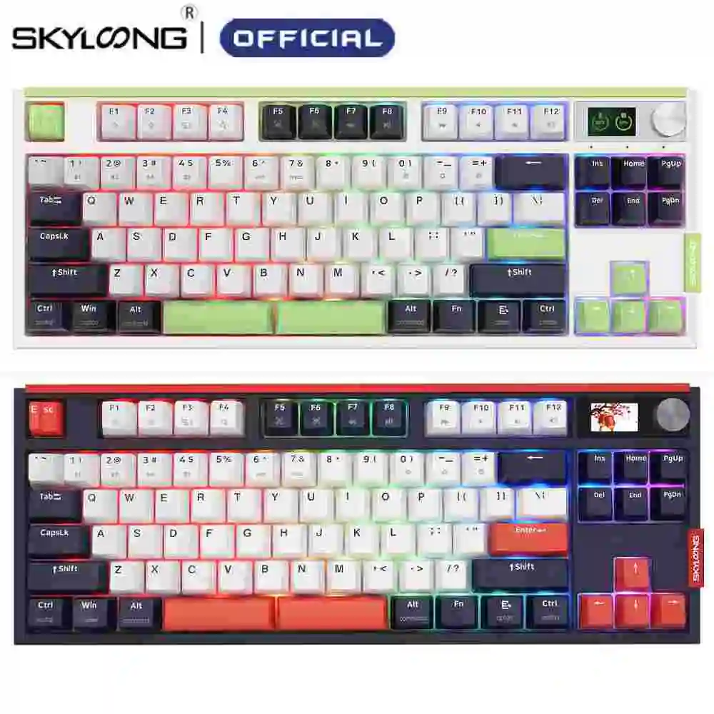 Механическая клавиатура SKYLOONG, 1,14 дюйма, RGB GK87PRO, 87 клавиш, 2,4 ГГц