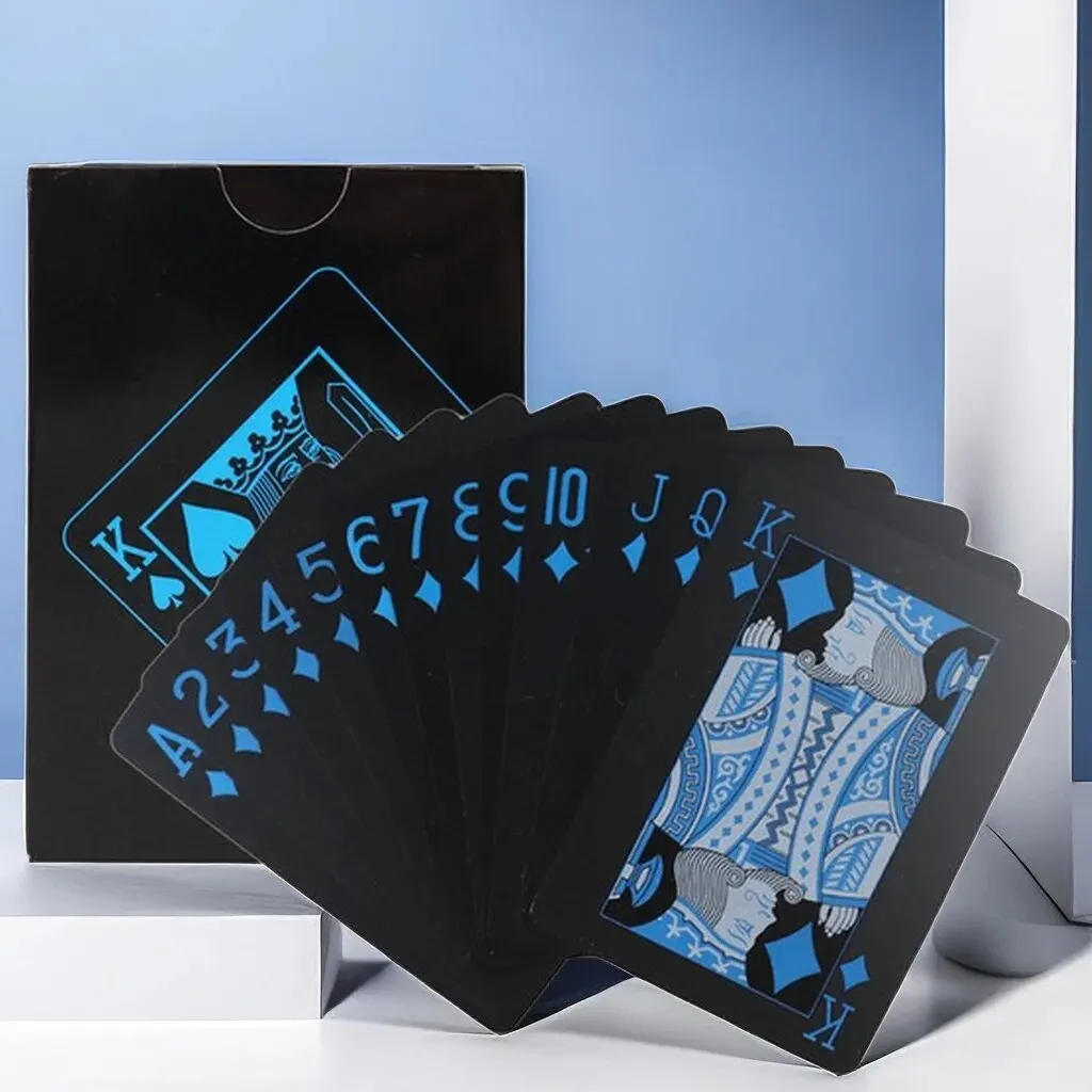 Waterproof Playing Cards PVC with Box Perfect for Deck Party Games Classic Magic Tricks Tool Board Game Gift Collection playing cards plastic playing cards