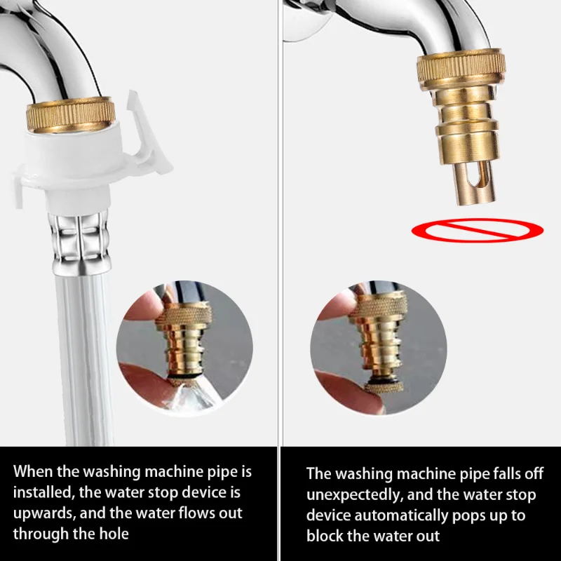 3/1PCS Home Automatic Washing Machine Faucet Automatic Water Stop Valve Mop Pool Faucet Balcony Faucet Garden Faucet Dropship 4