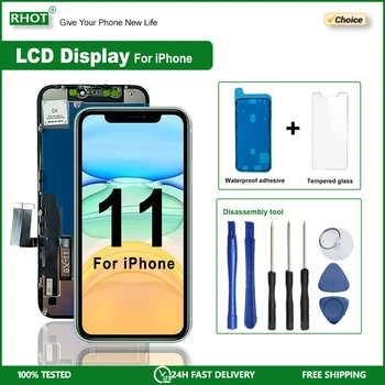 Schermo LCD OLED INCELL per iPhone 11, Assemblaggio Digitizer Touch Screen, Parti di Ricambio per iPhone A2221 A2111 A2223, Display LCD