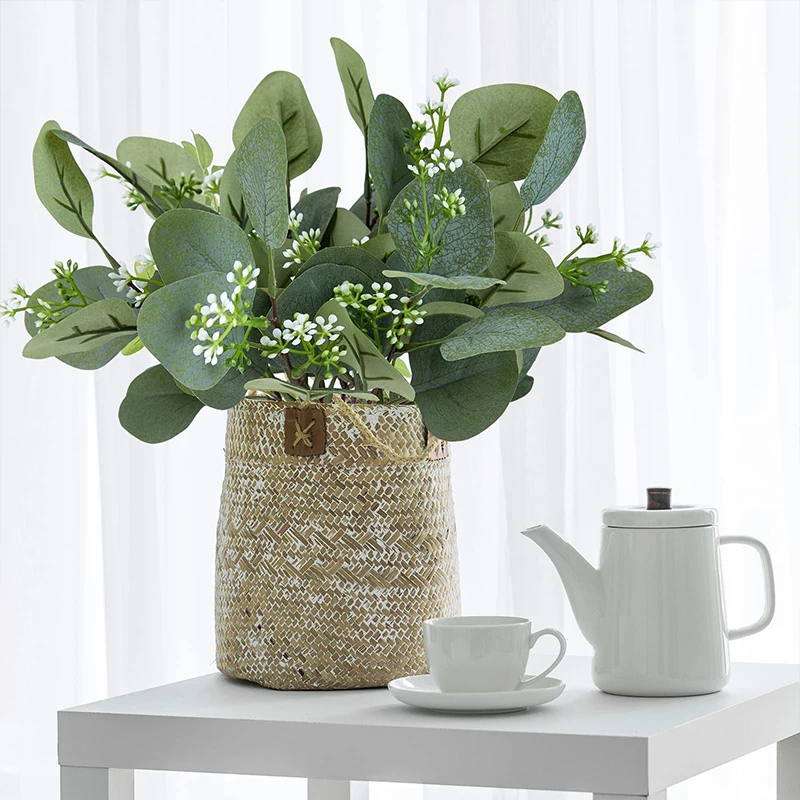 Artificial Eucalyptus Leaves for Decoration 10/15pcs