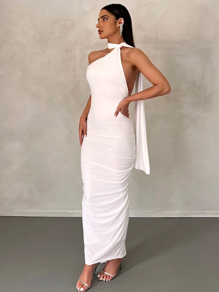 One Shoulder Maxi Dresses | Party Outfits Women Y2k