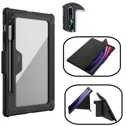 Premium Nillkin Bumper Leather Multi-angle Folding Case for S10 Ultra 14.6 inch (Black)