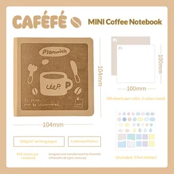 Charming Mini Notebook Planner with Soft PU Cover & Stylish Two - Tone Pages (Brown)