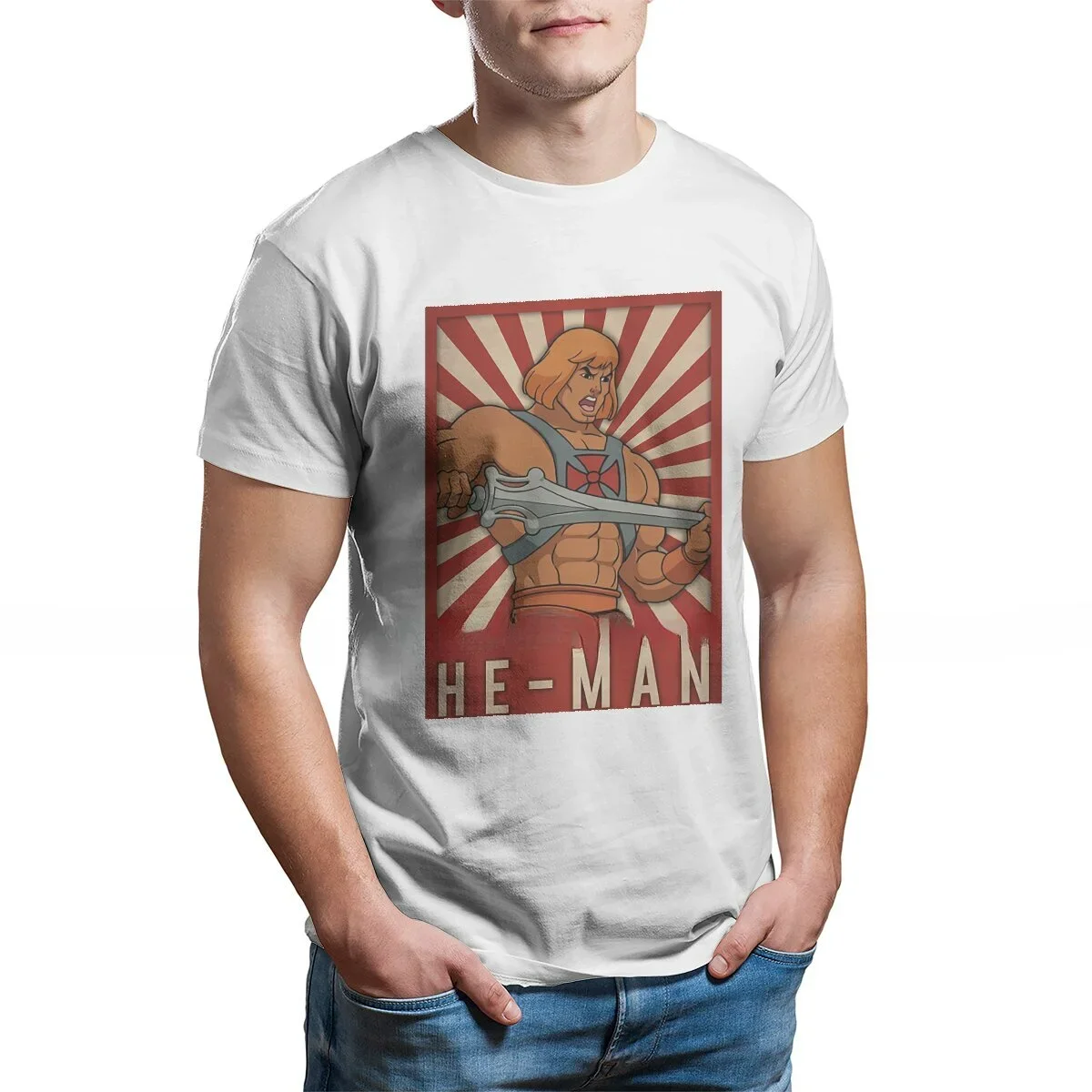 Magliette Classiche Morbide Per Il Tempo Libero Maglietta He-Man E The Masters Of The Universe Adam Cartoon Tshirt Per Uomo Magliette Grafiche