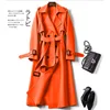 Autumn Winter Long Sleeve Trench Coat For Women 2024 Fashion Loose Office Lady Long Outerwears Jacket Coats Female Clothing 3
