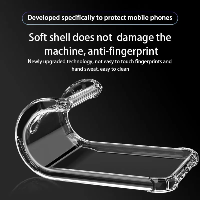 Soft TPU Silicone Shockproof Transparent Phone Case with AirBag Corners
