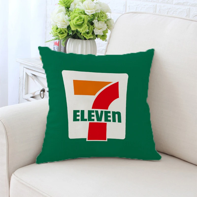

Pillowcase Fall Pillow Cover Covers 7-ELEVENS Throw Pillows Silk 45x45 Cushions Decorative Sofa Cases Home Decor Pillowcases Bed