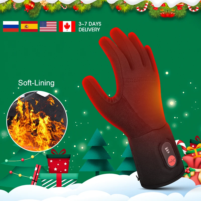 Snowboardingthermal Skiing Liner Gloves Heated Battery Men Heated