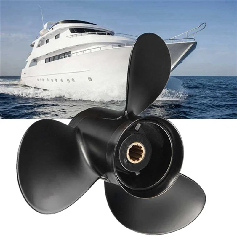 

Boat Propeller 9.9X13 for Tohatsu 20HP-30HP 3 Blades Aluminum 10 Tooth RH 346-64104-5 9.9X13