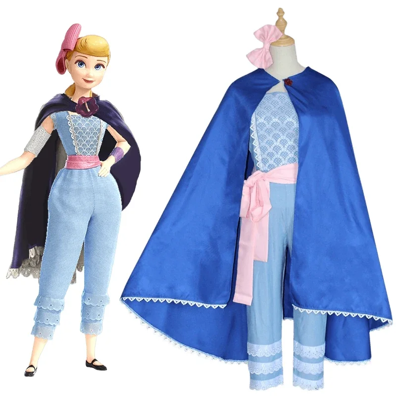 

Disfraces de Cosplay de История Игрушек 4 Bo Peep para mujer, ropa de Little Bo Peep, костюм capa para fiesta de Halloween, Disfrac