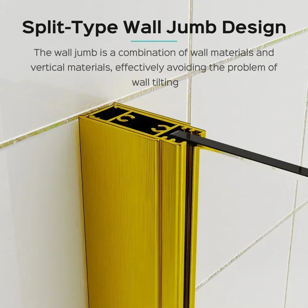43 in. W * 58 in. H Frameless Folding Shower Doors for Bathtub, 1/4" (6mm) Thick SGCC Tempered Glass Door, Bathroom Pivot Tub 2