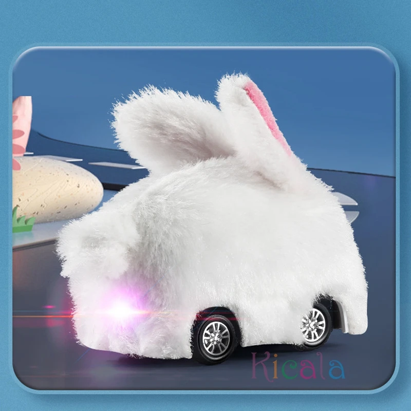 어린이용 RC 자동차 미니 시계 장난감, LED 조명, 2.4GHz, 토끼 게 레이싱 완구, RC카, 소녀 소년 생일 선물