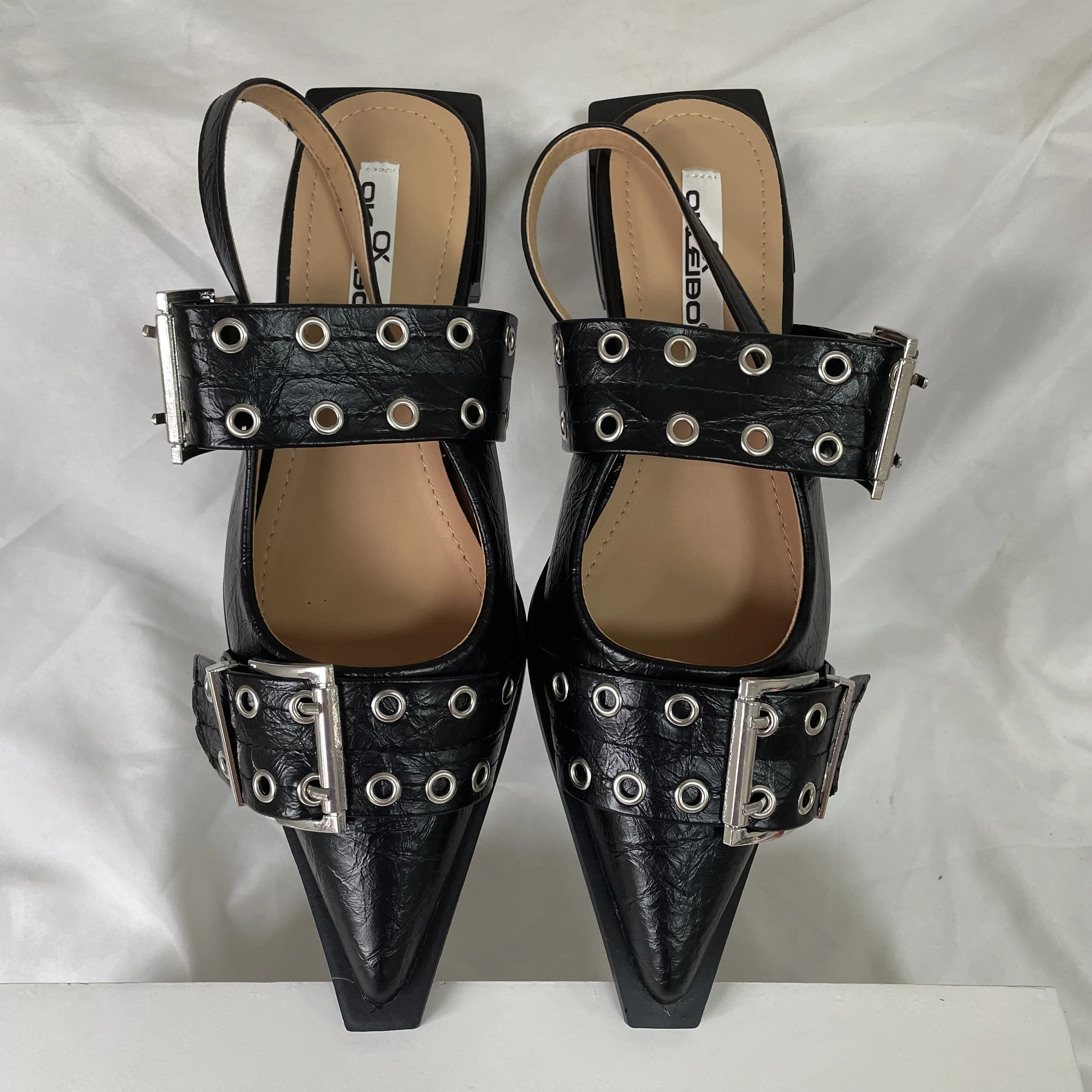 Women's Pointed Toe Slingback Flats - Spring Fashion Sandals, Big Size Available