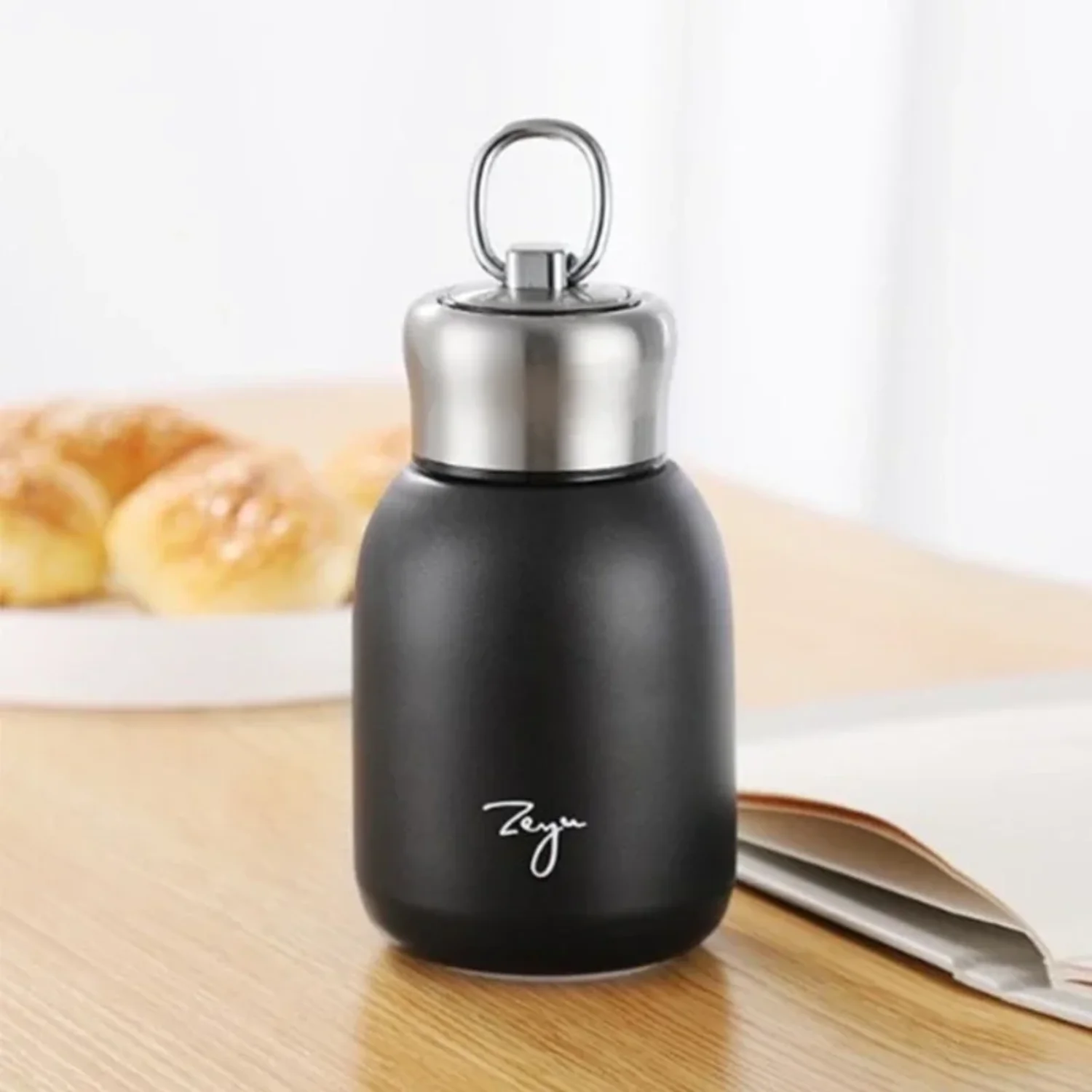 300ML Fashion Mini Coffee Vacuum Flasks Lovely Stainless Steel Thermos Portable Travel Water Bottle with Lid Cups