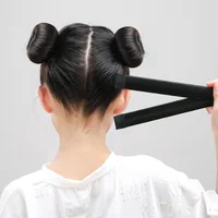 Perruque tête sphérique torsadée en Nylon rapide Simple, plat français, fer à friser paresseux, fabricant de chignon, beignets synthétiques, bandeau bourgeon 1