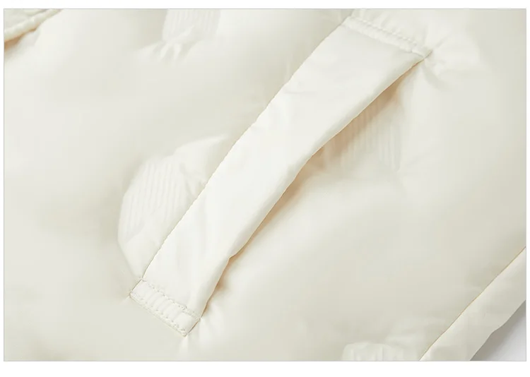 Down Jacket Women Thin Houndstooth Loose New Winter Waterproof Windproof Stand-Up Collar Wear Down Jacket