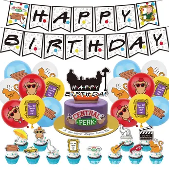 Friends Birthday Decoration Friends Tv Show Party Supplies  Birthday Balloons Friends Cake Topper Birthday Banner 1
